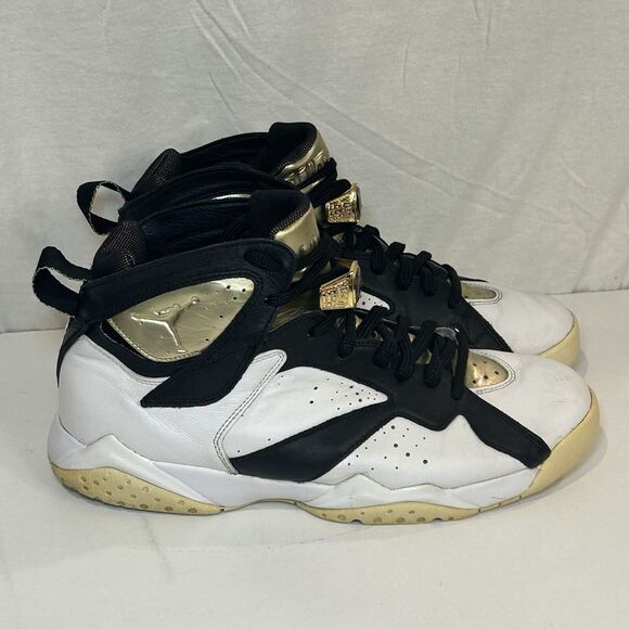 Air Jordan 7 Retro Champagne 725093-140 White, Black Metallic Gold Men’s Size 11